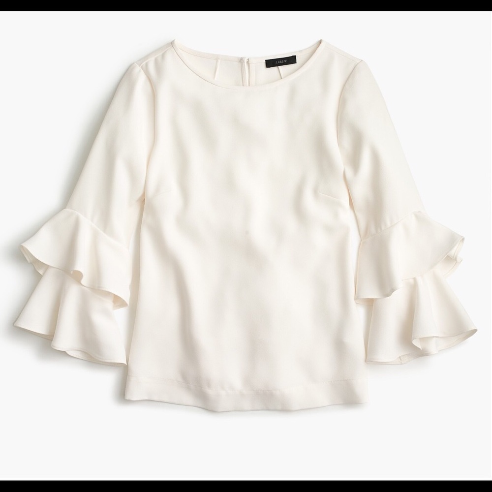 J Crew Tiered Bell Sleeve Top